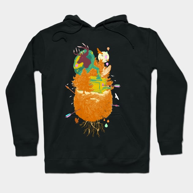 MUSICAL BEARD FOREST Hoodie by Showdeer